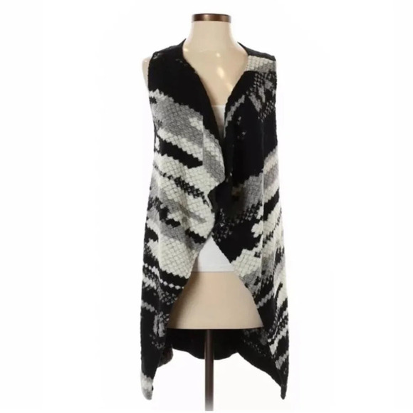 Anthropologie Guest Editor Wool blend open long cardigan vest Small - Picture 1 of 9